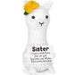 Christmas Sister Gifts from Sisters  Birthday Stocking Stuffers Sister Gifts for Women Girls mature-themed  I Love You Sister in Law Bestie Soul Sister Gifts Presents Small Cute Handmade Knitted Crochet Llama