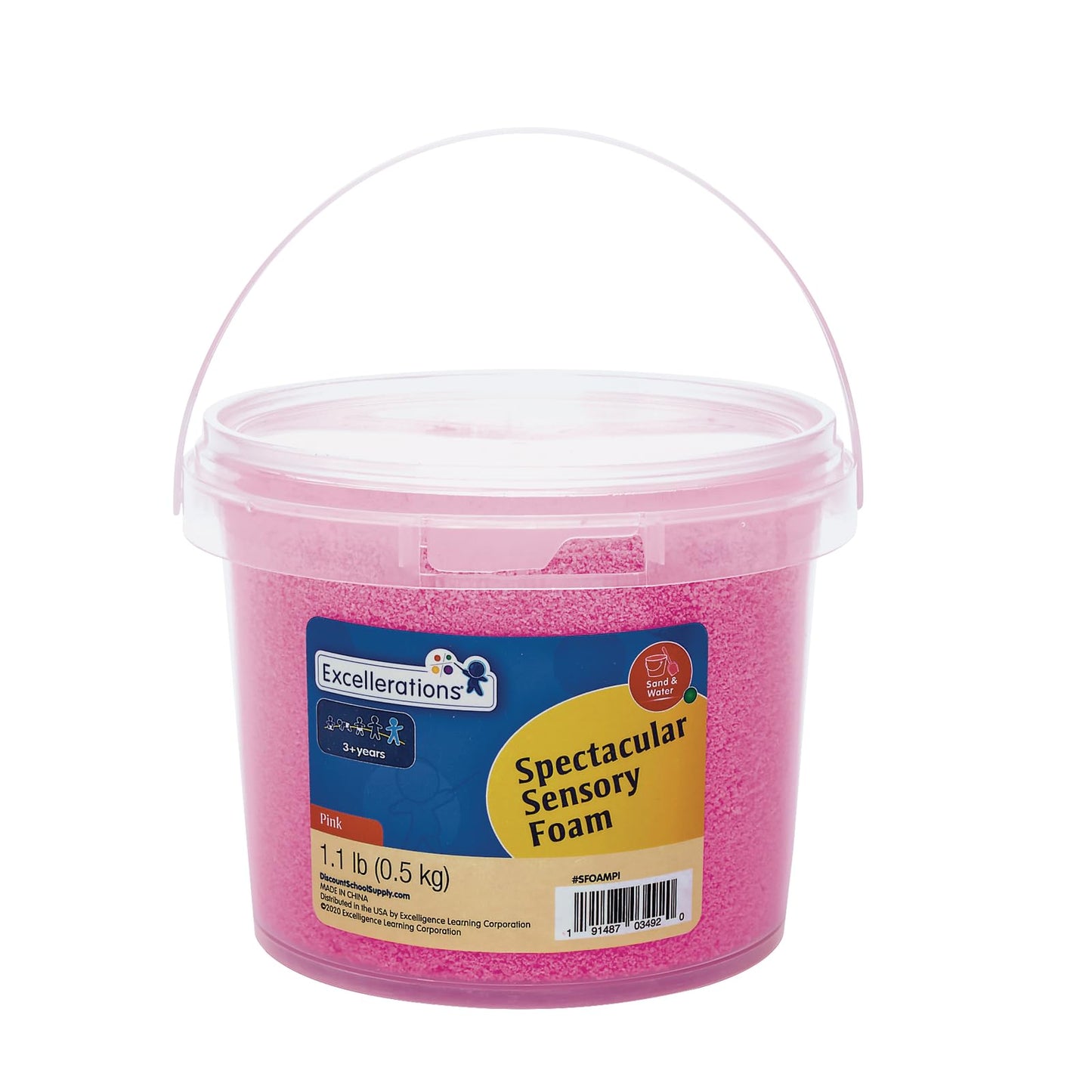 Excellerations Spectacular Sensory Foam  Pink, 1.1 lb (500 g), Interactive Toy for Kids, Tactile Exploration, MessFree Kinetic