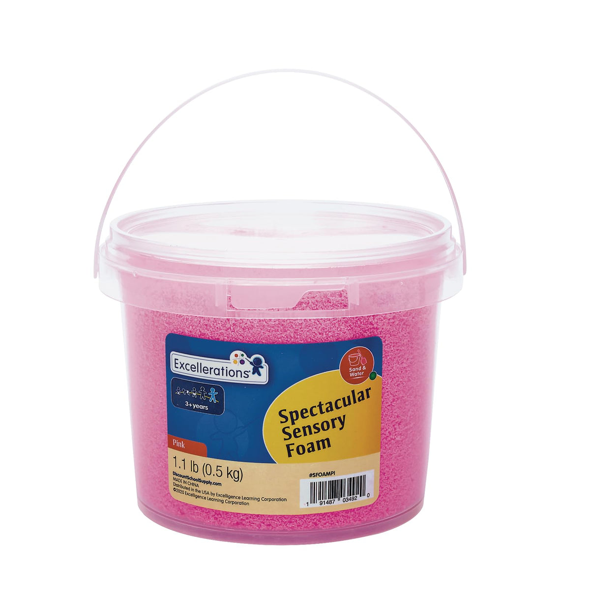 Excellerations Spectacular Sensory Foam  Pink, 1.1 lb (500 g), Interactive Toy for Kids, Tactile Exploration, MessFree Kinetic