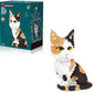 GaoDeBuChou Cat 3D Micro Puzzle Building Block Set, 1300 PCS, Calico, Medium, STEM Gift for Ages 8-14