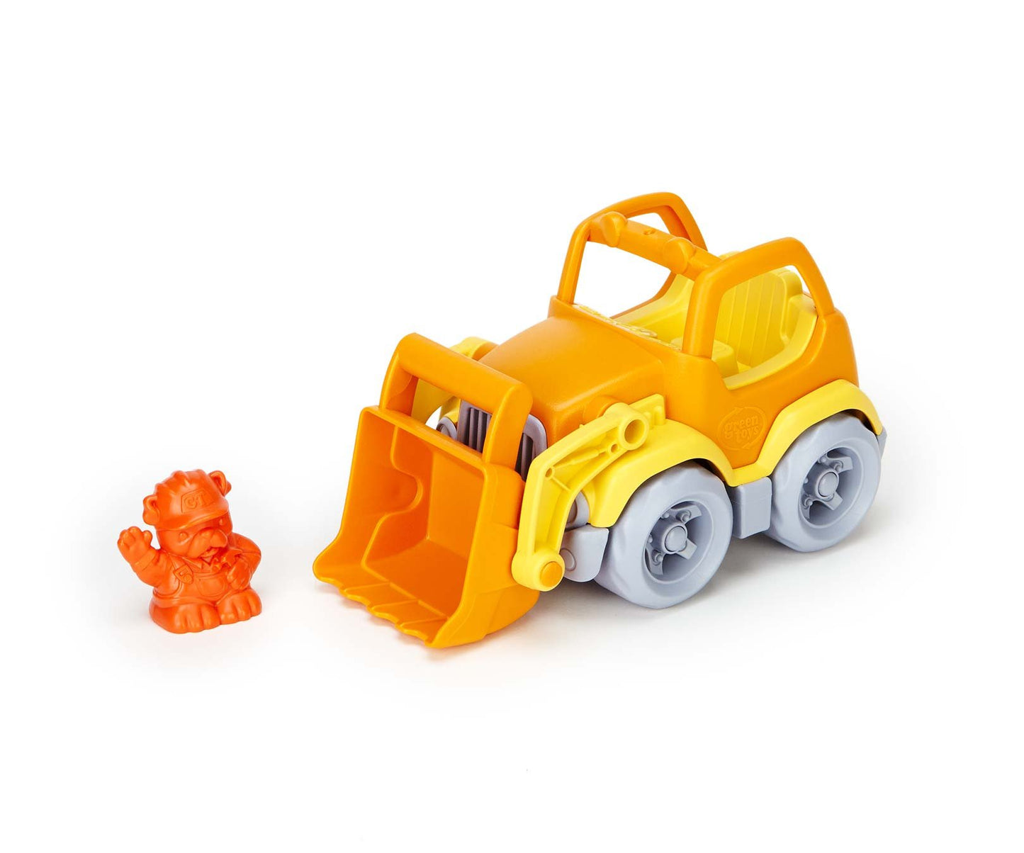 Green Toys Scooper Construction Truck - Yellow/Orange, 1 Count - Eco-Friendly Toy for Kids, Durable and Safe