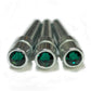 We Games Chrome Cribbage Pegs With Austrian Crystals - Set Of 3 - Emerald