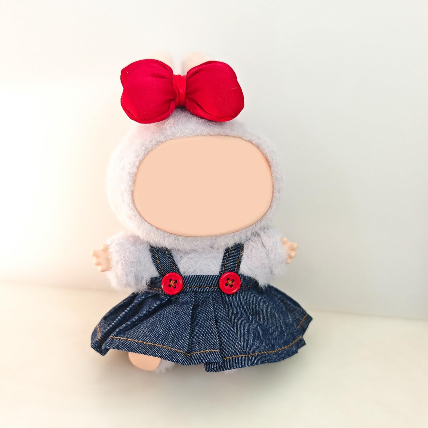 QIUTIMIY Clothes for Doll 17cm Doll Clothes 3-Piece-Set Doll Clothes enhanced Doll Outfit with Accessories-Birthday Hairclip+Top+Dress(NO Doll Included)