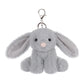 Apricot Lamb Cute Toys Plush Grey Bunny Rabbit Stuffed Animal Soft Keychain For Kids Bag, Purse, Backpack, Handbag (Grey Bunny，4.7 Inches)