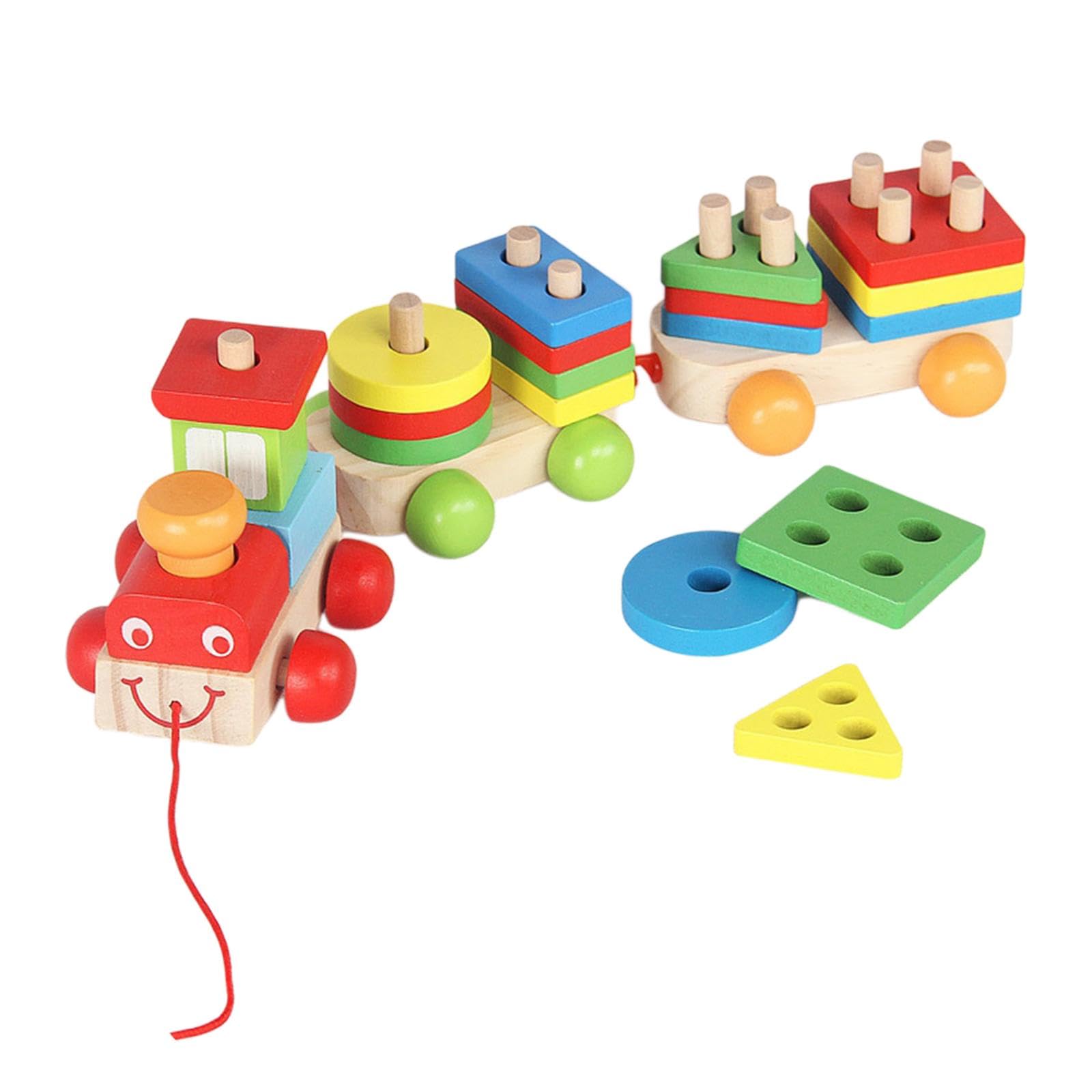 Myaddiction Wooden Sorting Stacking Montessori Toys Matching Puzzle Stacker For Kids Boy