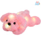Wewill 10'' Light Up Pink Puppy Dog Led Stuffed Animal With Colorful Night Light Glow Soft Plush Toy Gifts For Kids On Christmas Birthday