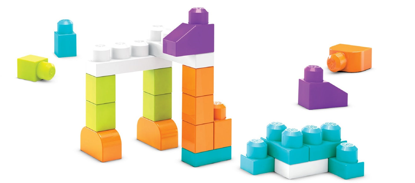 Mega Bloks Big Building Block Set FPM52 - Brown Color, Ideal for Creative Play and Learning