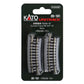 Kato USA Model Train Products Unitrack, 249mm (9 3/4'') Radius 15-Degree Curve Track (4-Piece)