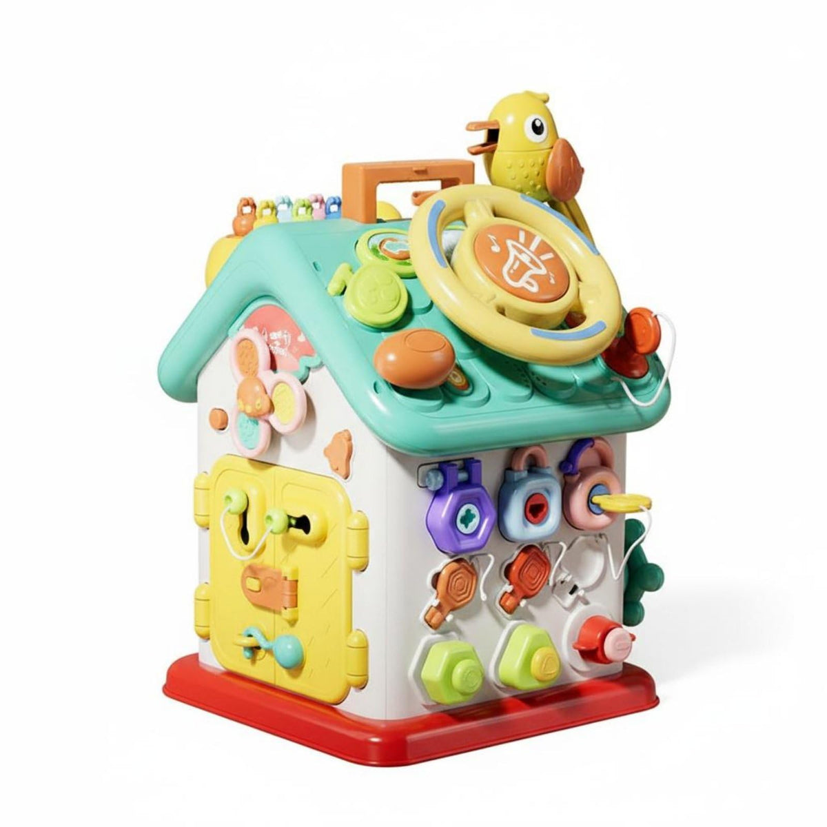Montessori Busy House Early Education 6Sided Activity Cube Promotes HandEye Coordination Toddler Activity House Easy To Clean 
