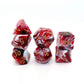 CREEBUY DND Dice Set Red Mix White Dice for Dungeon and Dragons D&D MTG 7-Die RPG Polyhedral Dice