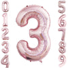 Goer 2 Pcs 42 Inch Rose Gold Foil Balloons Number 3,Huge Number Balloons For 3Rd 33Rd Birthday Party Supplies Anniversary Decorations