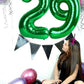 Dark Green 9 Balloon Number 40 Inch, Large Foil Mylar Balloons Decorations For 9 19 90 Birthday Party, Engagement, Wedding, Anni