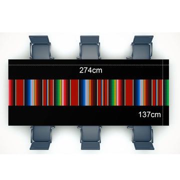 10 Pcs Mexican Fiesta Tablecloth Mexican Table Runner 108 x 54 Inch Plastic Striped Theme Party Decor Fiesta Colorful Striped Ta