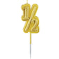 BBTO Half Birthday Candle 1/2 Year Old Cake Topper for Babys Half Year Old Birthday Anniversary Celebration Party Decorations(G