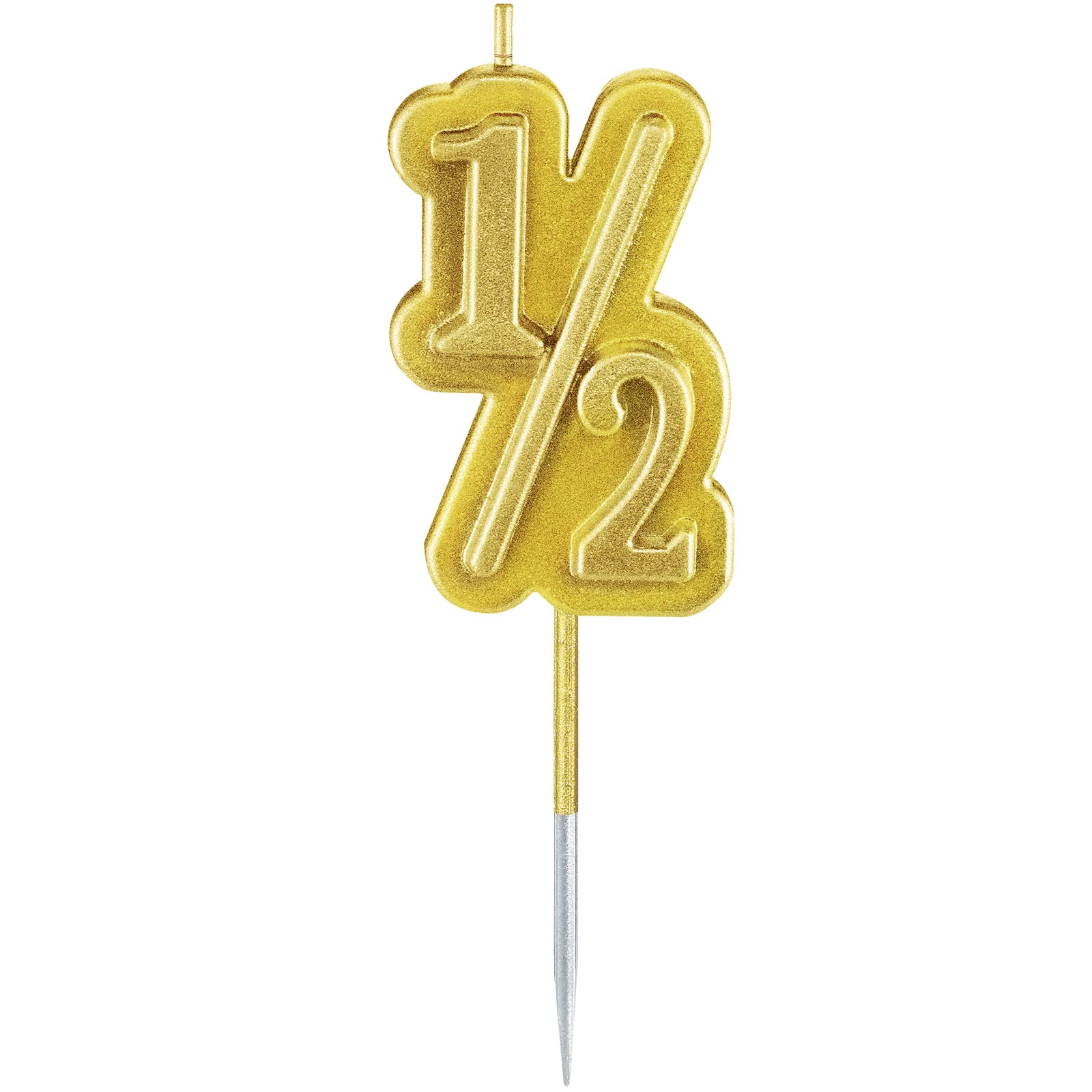 BBTO Half Birthday Candle 1/2 Year Old Cake Topper for Babys Half Year Old Birthday Anniversary Celebration Party Decorations(G