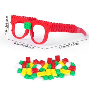 Waenerec 15 Pcs Diy Building Bricks Glasses Building Blocks Games For Kids Toddlers Building Block Birthday Party Supplies Carnival Themed Decorations Party Favor