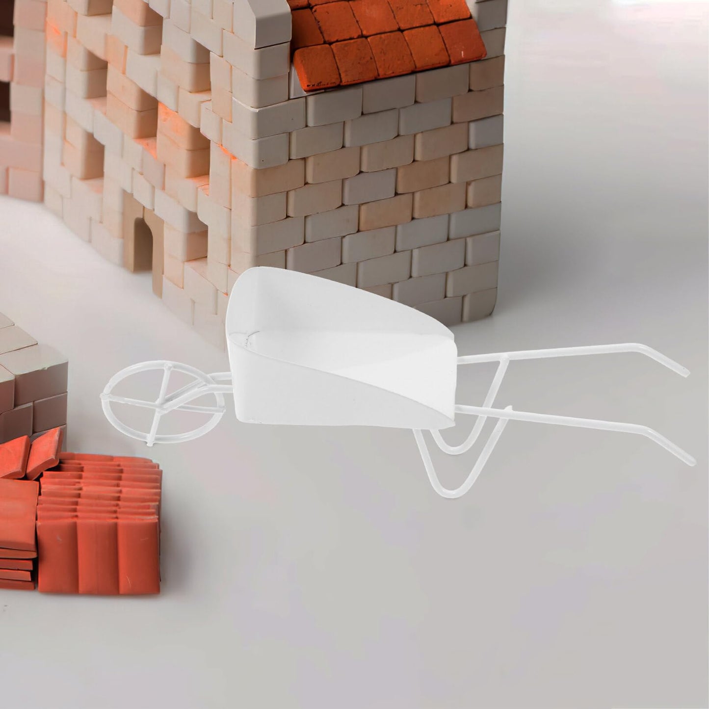 Safigle Mini Wheelbarrow Dolls House Wheelbarrows Prop Mini Vintage Metal Tiny Dolls House Tiny Ature Vintage Wheels