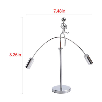 Sunnytech Weight-Lifting Stainless Physics Balancing Tumbler Toy Kinetic Art Balance Toy Balancing Decompressive Science Psychology Home Offic Decor Desk Decor Toy Wj161