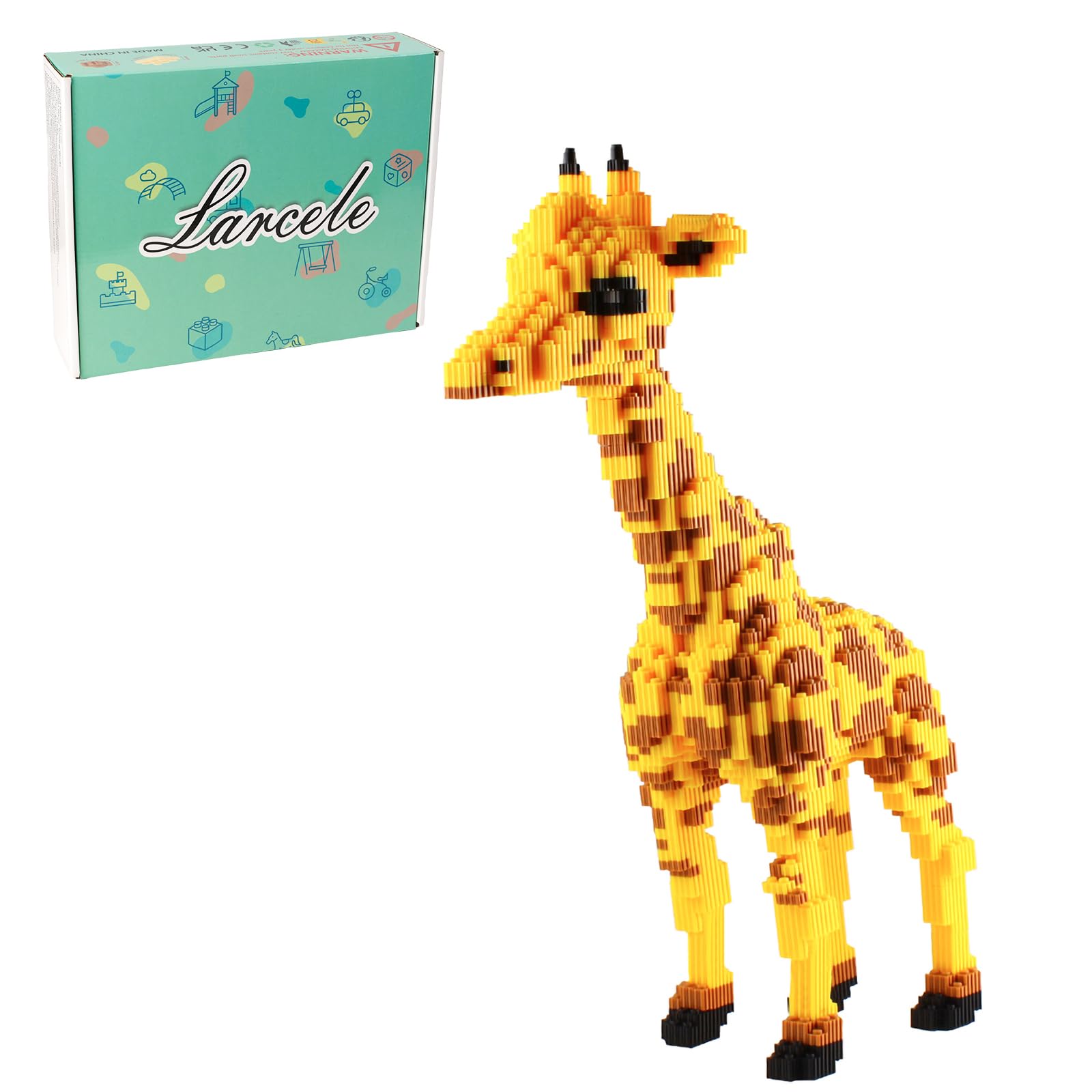 Larcele Micro Giraffe Building Blocks Animal Mini Building Toy Bricks,4737 Pieces Kljm-02 (Model 2841)