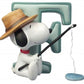 Wl Ss-Wl-8576, 2.75 Inch Snoopy Gone Fishing Sitting With Letter F Figurine, 2.75'
