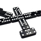 Vovotuzzi Double 6 Domino Set - Classic Black Acrylic Game for Adults & Kids, 7.42×5.04×1.44 inches, Perfect for Family Nights & Travel