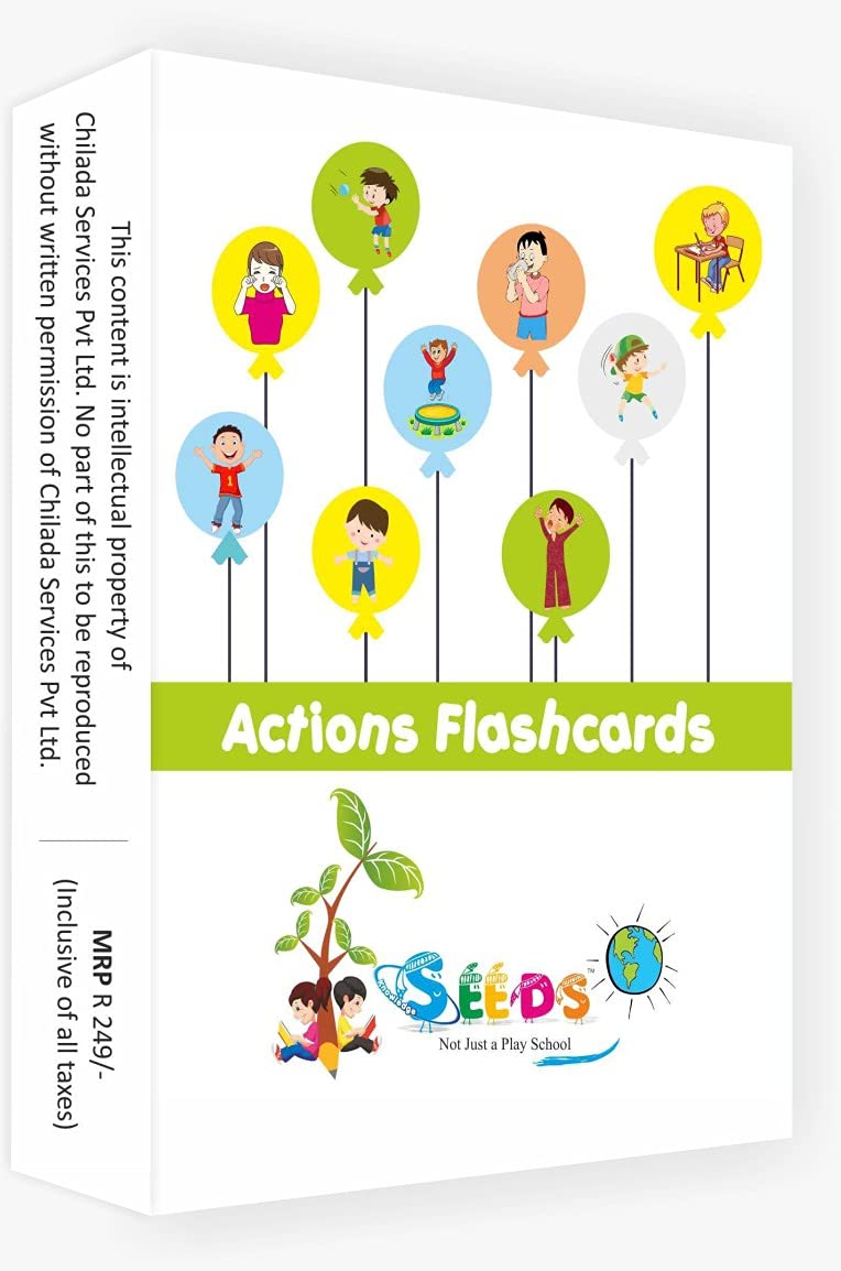 Playwayshop | Alphabets Flash Cards For Kids | Action Learning Cards | 30 Laminated & Reusable Cards | Childhood Education | 16
