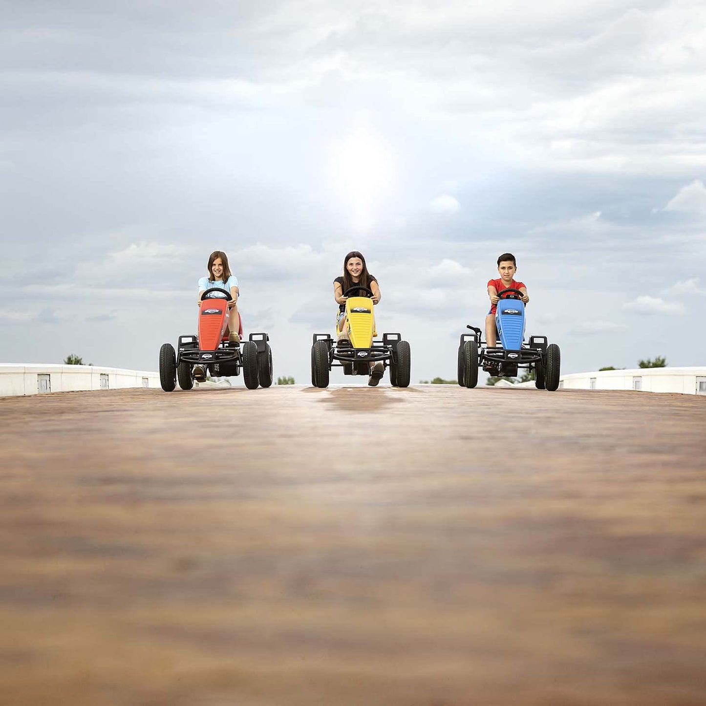 BERG Pedal Kart with XL Frame B.Super Yellow BFR | Childrens Vehicle, Pedal car with Adjustable seat, with Freewheel, Children