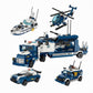 Sky Line Ocean Title 4In1 Police Truck Building Block Set, 1085+ Pcs MultiModel Police Vehicle Kit With Truck, Patrol Units &