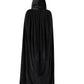 Century Star Kids Hooded Velvet Cloak Cape for Halloween Christmas Role Play Cosplay Dress up 3-16 Years Black X-Large