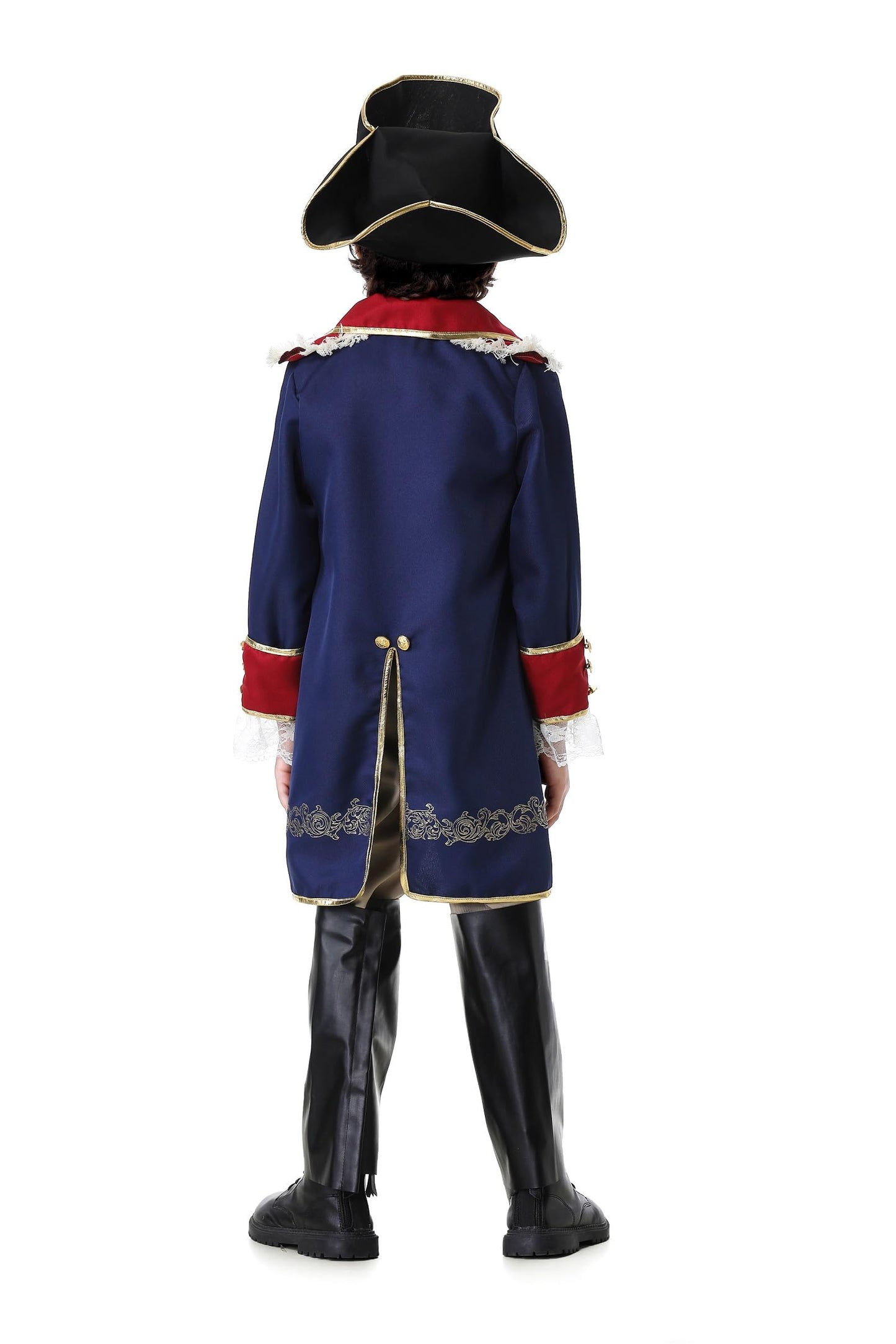 Colorful House George Washington Costume Kids Colonial Outfits Boys American Revolution Historic Navy Blue(7-9Y,Blue)