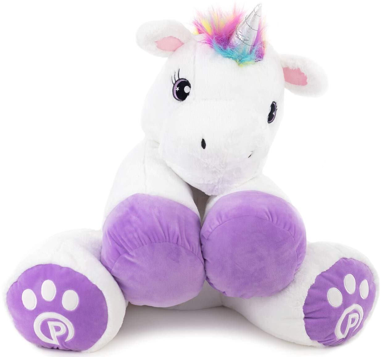Plushible Bridging Miles With Smiles Poppy The Unicorn - 44 Inch Ultra Soft Stuffed Animal | Safe Unicorn Toys For All Ages | Co