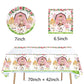 41Pcs Pink Farm Party Supplies,Include 20 Plates, 20 Napkin And 1Pcs Tablecloth,Used For La Granja De Zenon Birthday Party Decor