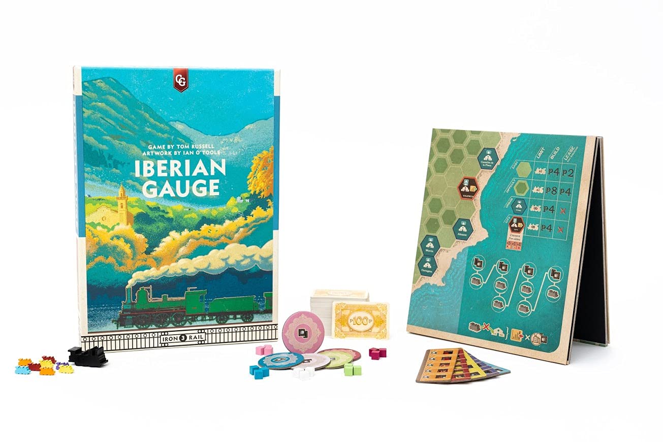 Capstone Games: Iberian Gauge, Strategy Board Game, Game Of Building Railroads Across Peninsula, 60 Minute Play Time, 3 To 5 Pla