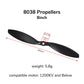Radiolink A560 Original 2Pcs 8'' Propellers GEMFAN 8038 CCW Wing Props Replacement Accessories for RC Drone, Airplane (Set of 2)