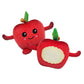 PLUSHOLOGY Squishy Apple Stuffed Animal; Ultra Soft and Cuddly Plush Toy for Kids 3 Years Old to mature-themeds; Child-Safe Embroidered Eyes adds a Unique Aesthetic; (5 Tall)
