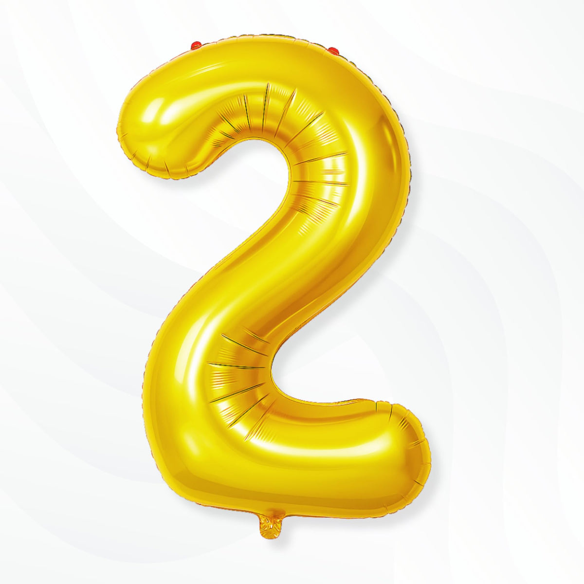 Flyloons 2 number Gold Foil Balloon 16 inch Size For Boys Girls Birthday Decoration Items 2nd Year Balloons Set Two