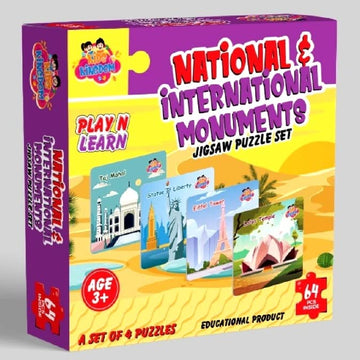 Fratelli Kids Kingdom Puzzles for Kids  Monuments  Set of 4 Jigsaw Puzzles for Kids for Age 4 Years Old and Above  Educationa
