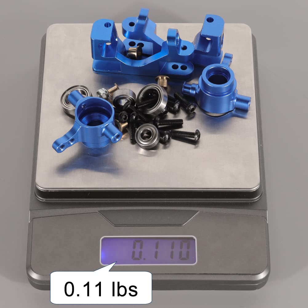 WEISHUJI 4pcs Caster Block&Steering Blocks, Front Caster Block & Steering Blocks for Traxxas 1/10 4X4 Slash, Stampede, Rustler 4