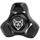 Freelove Metal Fidget Spinner, Stainless Steel Heavy, Long Spinning Toys, Cool Silent, Small Mini Fox Figette Spiner For Adults Men Anxiety, Quiet Bearing, Black