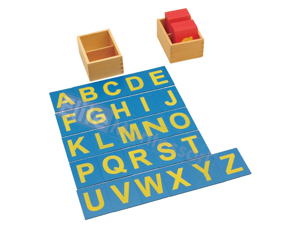 Elite Montessori Lower And Capital Case Sandpaper Letters With Boxes