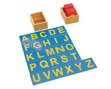 Elite Montessori Lower And Capital Case Sandpaper Letters With Boxes