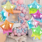 TONIFUL 30Pcs 18 Inch Large Colorful Star Shape Foil Balloons Big Gradient Stars Helium Mylar Ballons for Birthday Wedding Baby