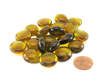 Koplow Games Pack of 20 Life Stone Gaming Glass Stones - Amber