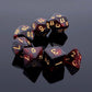 Creebuy Dnd Dice Set 7Pcs Red Mix Black Nebula Dice For Dungeon And Dragons D&D Rpg Role Playing Games Polyhedral Dice