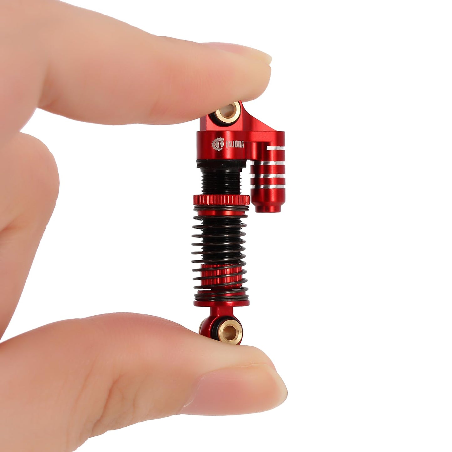 INJORA 45mm Shocks Aluminum Threaded Absorber Oil Damper for FMS FCX24 1/24 RC Crawler Upgrade(Red)