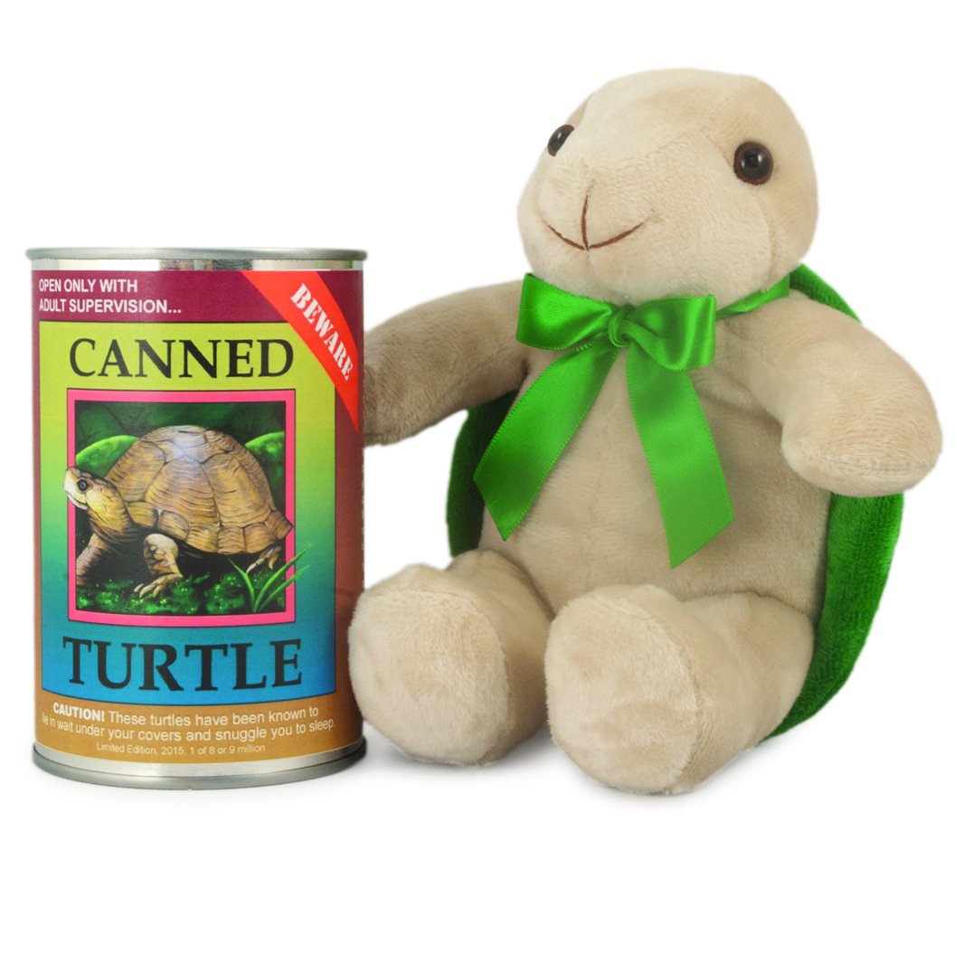 Canned Critters Stuffed Animal: Land Turtle 6''