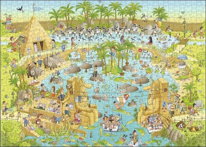 Heye Nile Habitat 1000 Piece Marino Degano Funky Zoo Jigsaw Puzzle