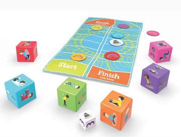 Think Fun Yoga Dice Game For Boys And Girls Ages 6 And Up - Learn Yoga With A Game,Multi,1844