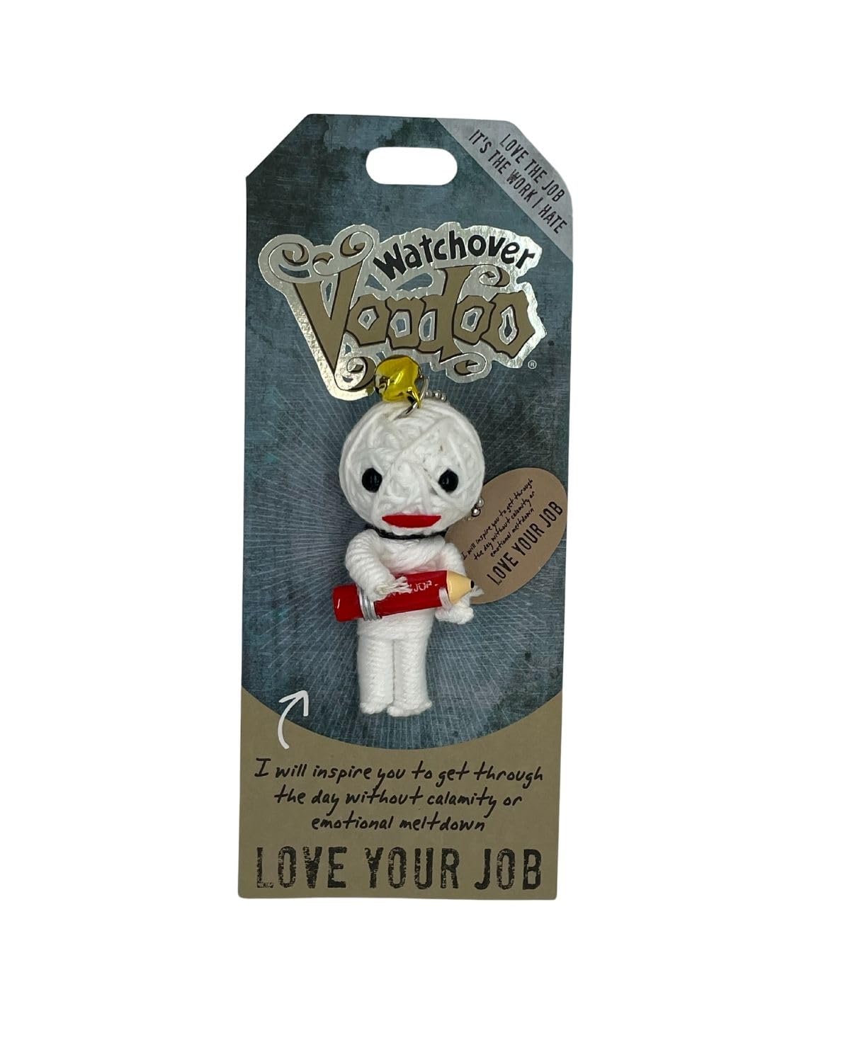 Watchover Voodoo 3-Inch Love Your Job Keychain - Handcrafted Gift To Bring Good Luck And Positivity Everywhere You Go