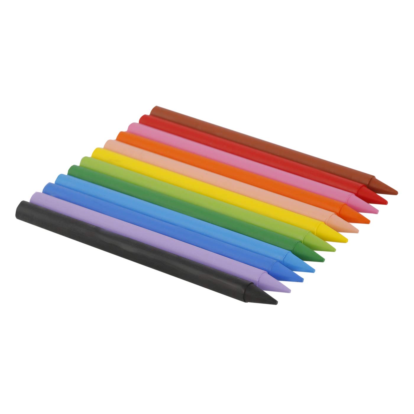 Bic Kids Plastidecor Crayons Colour Hard Long-Lasting Sharpenable Vivid Assorted Ref 829770 [Pack Of 12]